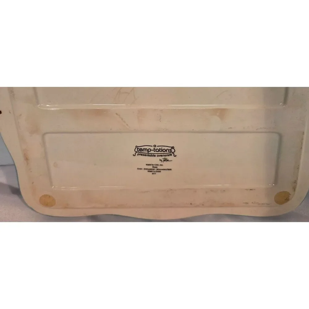 Temptations by Tara Rose Rectangular Baker 2.5 Qt Ovenware Dish